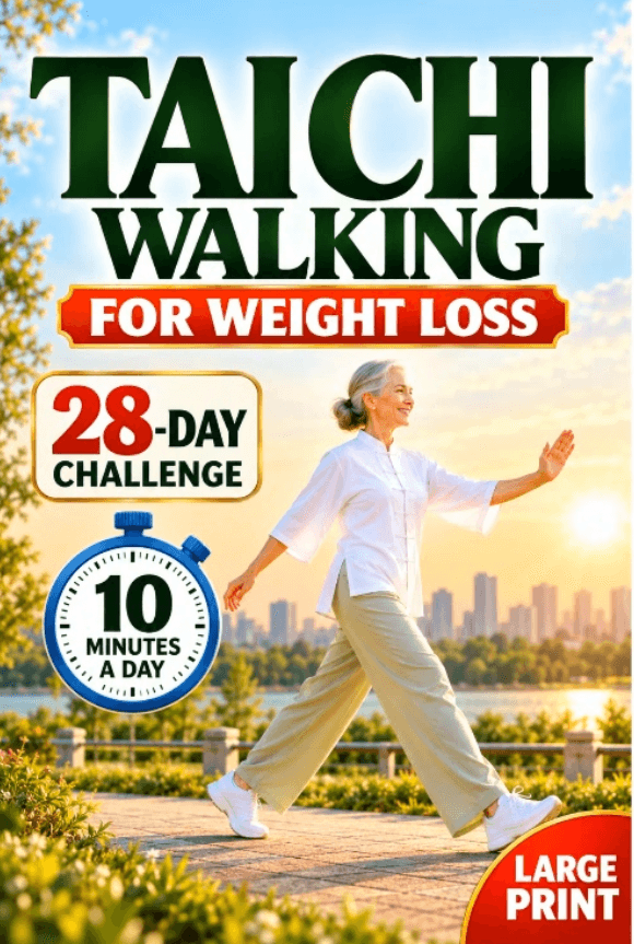 Book Cover: Tai Chi Walking for Weight Loss by Sophia Lin, featuring the 28-day Tai Chi JingFlow method in large print